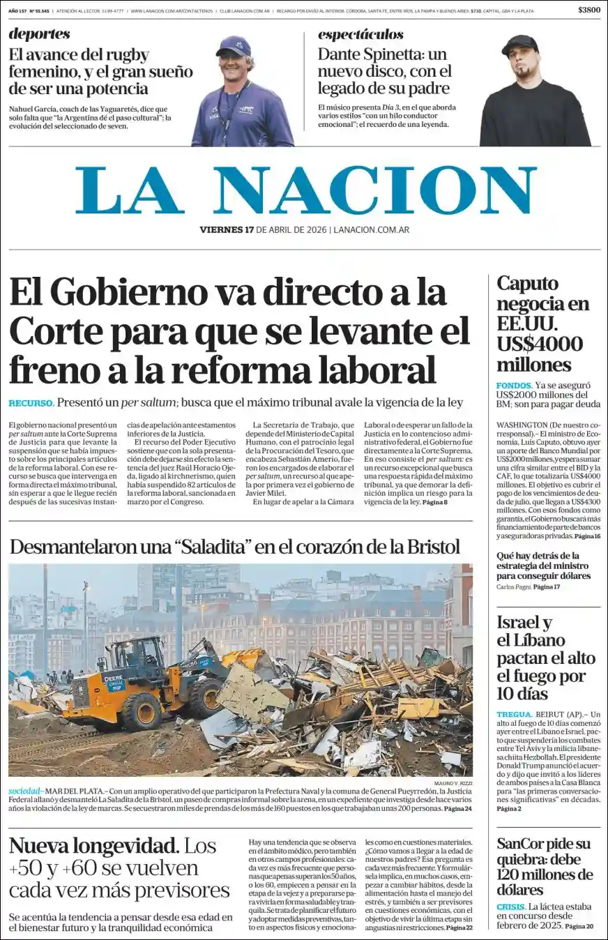 Estudios Max | JAM WEB - Tapa del diario Nacion